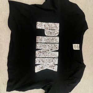 Pink Sequins Crop Top